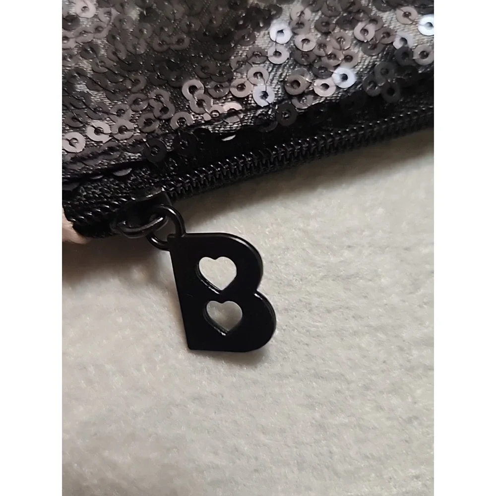 Betty‎ Boop X 1psy Womens Pink Black Sequin Lightweight Zipper Makeup Bag 7.5x5